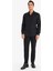 Slim Fit Dar Kesim Polo Yaka Dokulu Uzun Kollu Siyah Gömlek T2066AZ25SP 2
