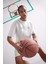 Defactofit Nba Golden State Warriors Oversize Geniş Kalıp Bisiklet Yaka Sırt Baskılı Kısa Kollu TIŞÖRT D8611AX25SP 3