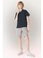Erkek Çocuk Oversize Geniş Kalıp Polo Yaka Keten Görünümlü Kısa Kollu Gömlek D5861A825SM 2