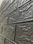 50X54 cm 0,27 M² Gri Silinebilir Kendinden Yapışkanlı Duvar Kağıdı Esnek Panel 3D Tuğla Desen 2