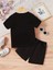 Kuromi 2704 Baskılı Şort/t-Shirt Alt-Üst Çocuk Yazlık Takım 2