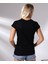 Bisiklet Yaka Kısa Kollu Normal Size Baskılı Basic Kadın T-Shirt 20479 Siyah 4
