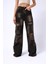 Lazer Kesim Wide Leg Yüksek Bel Siyah Jean 3