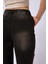 Lazer Kesim Wide Leg Yüksek Bel Siyah Jean 5