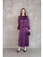 Yaka Biye Detay Etekli Takım-Mor 1