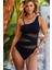 Beyaz Tül Detaylı Kadın Tek Omuz Bodysuit Toparlayıcı Mayo 1