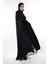 Jessica Kumaş Siyah Desenli Şık Abaya – Tesettür Moda (Sadece Abaya) 8
