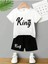 Kıng Basklı Şort/t-Shirt Alt-Üst Yazlık Çocuk Takım 1