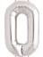 0 Rakam Folyo Balon Gümüş 40 Inç 1