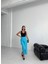 Kadın Keten Toka Detaylı Bilek Boy Wide Leg Pantolon 4