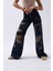 Lazer Kesim Wide Leg Yüksek Bel Mavi Jean 3