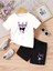 Kuromi 2704 Baskılı Şort/t-Shirt Alt-Üst Çocuk Yazlık Takım 1