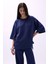 Bisiklet Yaka Oversize Lacivert T-Shirt 4