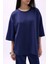 Bisiklet Yaka Oversize Lacivert T-Shirt 5