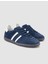 %100 Hakiki Deri Lacivert Bağcıklı Kadın Sneaker 2