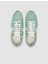 %100 Hakiki Deri Yeşil Süet Bağcıklı Kadın Sneaker 4
