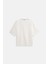 Bisiklet Yaka Oversize Beyaz T-Shirt 1