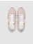 %100 Hakiki Deri Bej Süet Bağcıklı Kadın Sneaker 4