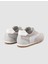 %100 Hakiki Deri Açık Gri Süet Bağcıklı Kadın Sneaker 3