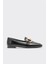 Siyah Deri Kadın Loafer 1