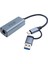 IUTP-01T Usb3.0 & Tip-C=>gigabit RJ45 Ethernet Adaptör 1