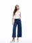 Yüksek Bel Cepli Düğmeli Rahat Kalıp Jean Pantolon - Culotte Jeans 1