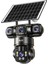4g 8W 3x Triple Çoklu Ekran 6mp Ultra Hd Yerleşik Pil Tam Renkli Gece Görüşlü Solar Kamera 4
