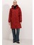 5138 Kapitone Uzun Şişme Mont - Bordo 7