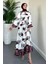 Ellarose Saten Elbise Bordo 1