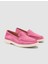 MonaMae %100 Hakiki Deri Pembe Süet Kadın Loafer 2