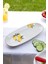 Limon Desenli El Yapımı Seramik Kayık Tabak - Sunum Tabağı 36 cm 1
