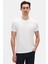 Ds Damat Regular Fit Ekru Düz Nakışlı %100 Pamuk T-Shirt 1
