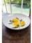 Limon Desenli El Yapımı Seramik Yemek Tabağı Takımı 22 cm 6 Adet 2
