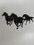 Siyah 20X40 cm Yılka Atları Duvar Süsü - 4mm Mdf (Çivi Ile Asılabilir) 1