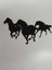 Siyah 20X40 cm Yılka Atları Duvar Süsü - 4mm Mdf (Çivi Ile Asılabilir) 2