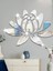 Lotus Çiçeği Desenli Ayna Pleksi Duvar Süsü 22X30 Cm, Kendinden Yapışkanlı, Kurulum Şablonlu 1