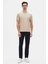 Ds Damat Regular Fit Bej Düz Nakışlı %100 Pamuk T-Shirt 4