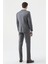 Ds Damat Slim Fit Gri Düz Takim Elbise 5