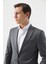 Ds Damat Slim Fit Gri Düz Takim Elbise 3