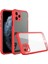 Newface iPhone 11 Pro Kılıf Miami Şeffaf Silikon - Kırmızı 1