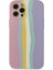Newface iPhone 12 Pro Max Kılıf Ebruli Lansman Silikon - Pembe-Lila 1