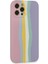 Newface iPhone 12 Pro Max Kılıf Ebruli Lansman Silikon - Pembe-Lila 2