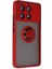 Newface Xiaomi Poco X6 Pro Kılıf Montreal Yüzüklü Silikon Kapak - Kırmızı 2
