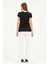 Bisiklet Yaka Kısa Kollu Normal Size Baskılı Basic Kadın T-Shirt 20601 Siyah 4
