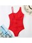 Beyaz Tül Detaylı Kadın Tek Omuz Bodysuit Toparlayıcı Mayo 2