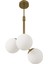 Luno 3 White Antique – Eskitme Gövdeli Beyaz Camlı 3’lü Sarkıt Avize (60 Cm) 3