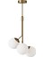 Luno 3 White Antique – Eskitme Gövdeli Beyaz Camlı 3’lü Sarkıt Avize (60 Cm) 4