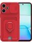 Newface Xiaomi Redmi 13 4g Kılıf Zuma Kartvizitli Yüzüklü Silikon - Kırmızı 1