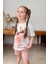 Kız Çocuk Çiçek ve Girl Yazı Baskılı Penye T-Shirt Pudra Şortlu Takım 2