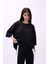 Bisiklet Yaka Oversize Siyah T-Shirt 1